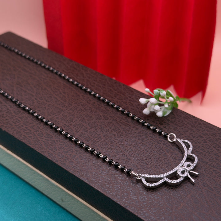 925Silver CZ Infinity Design Mangalsutra.