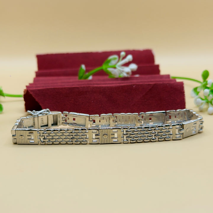925 Silver Men’s Designer Chain Bracelet