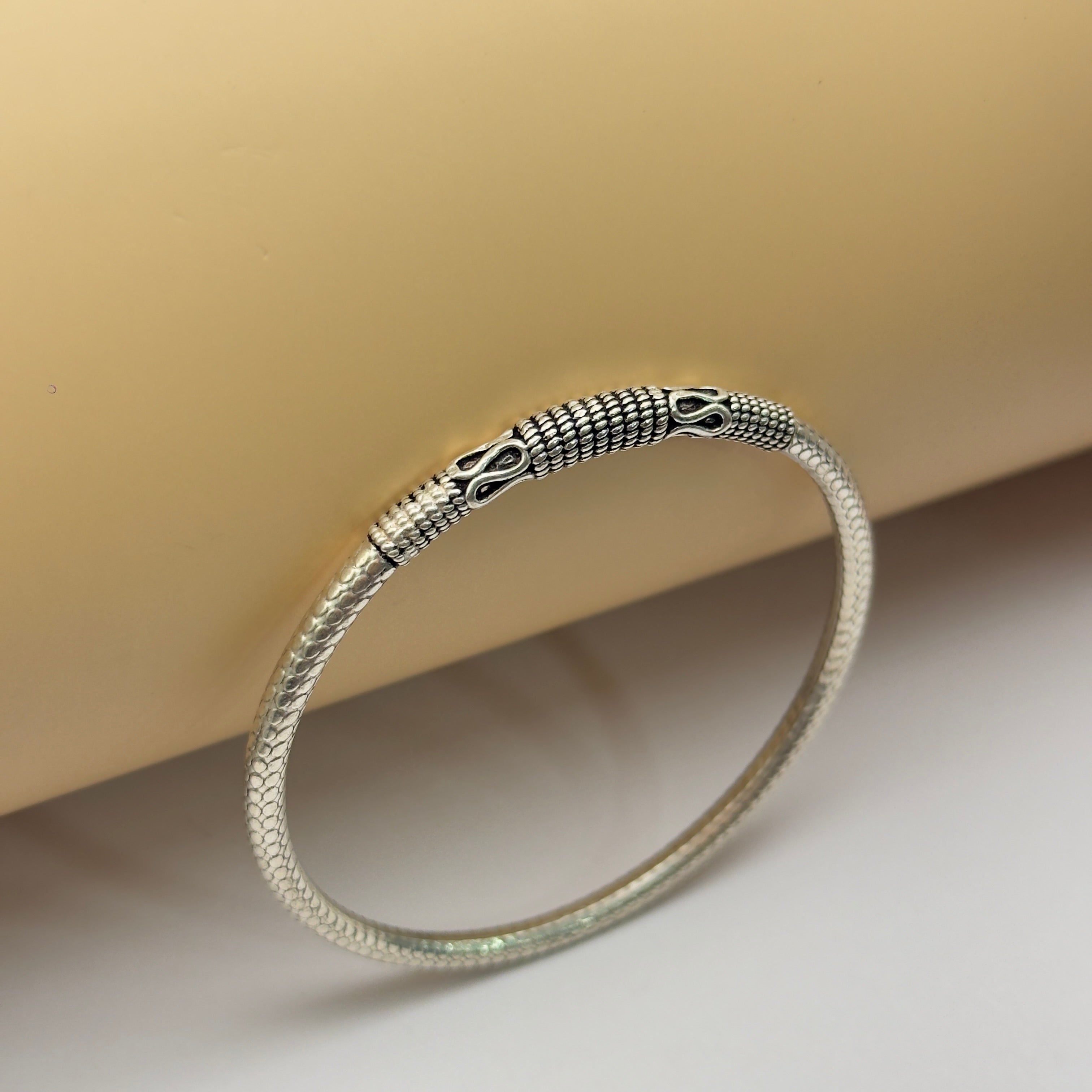 Elegant Antique Finish 92.5 Silver Kada for Women