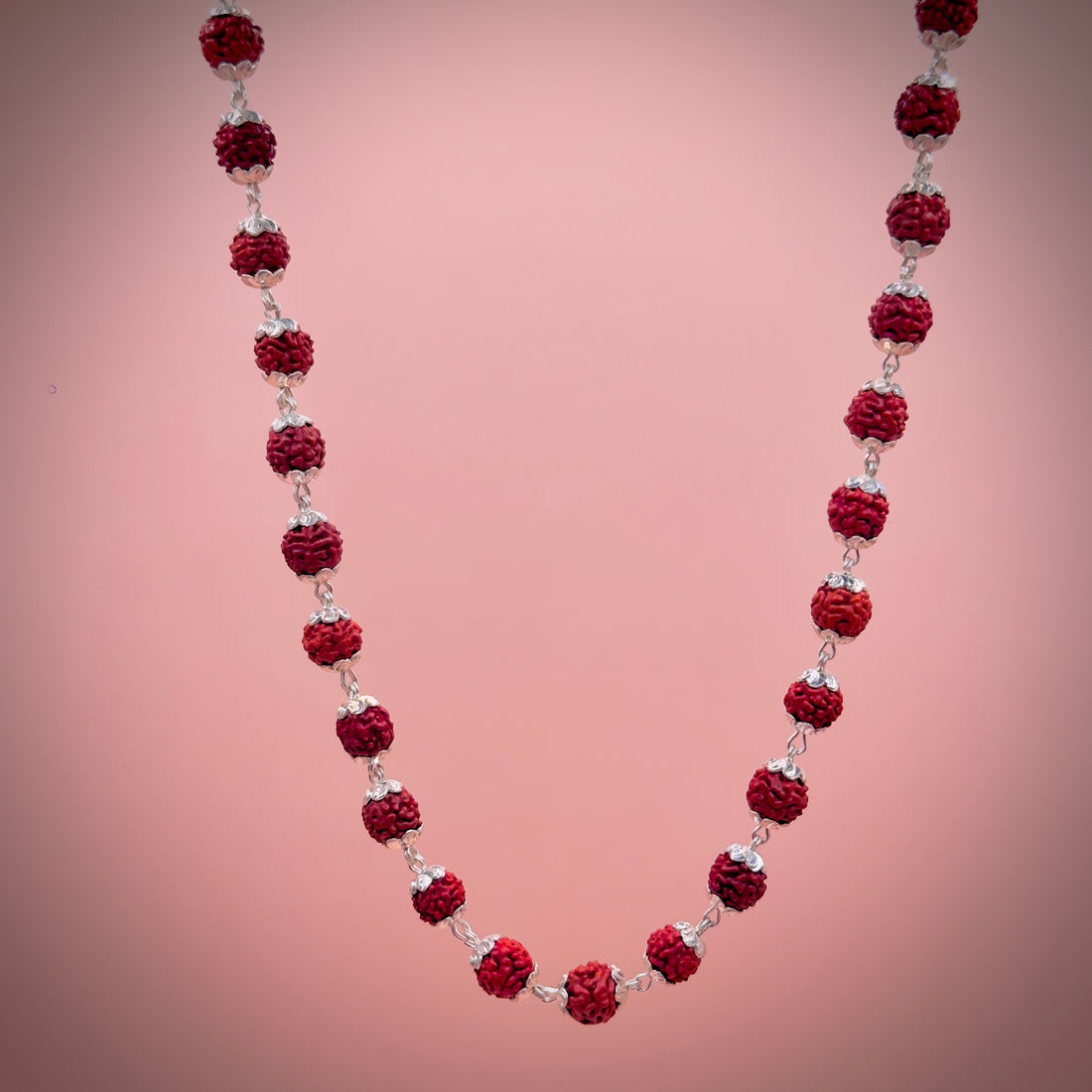 Handcrafted Silver Rudraksha Mala