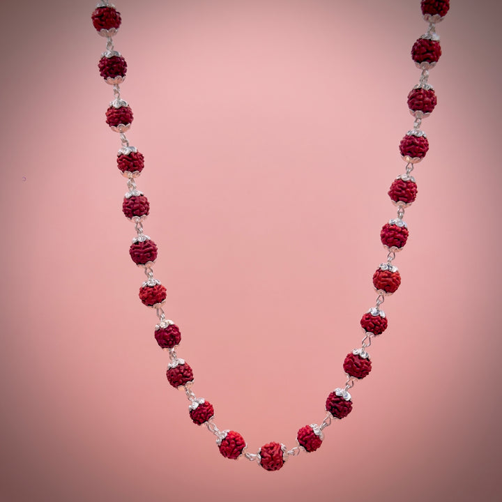 Handcrafted Silver Rudraksha Mala