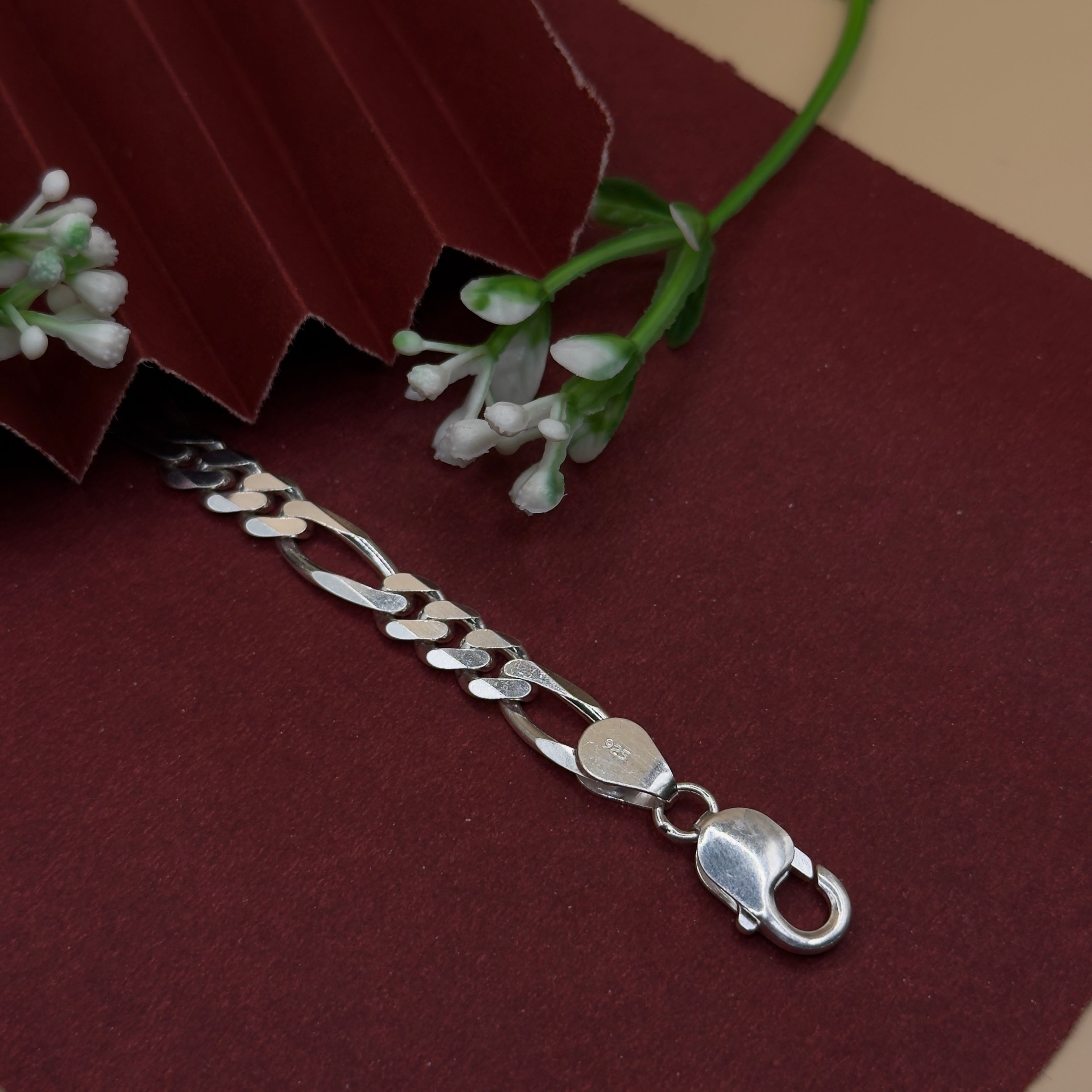 Sachin 92.5 Silver Men’s Bracelet