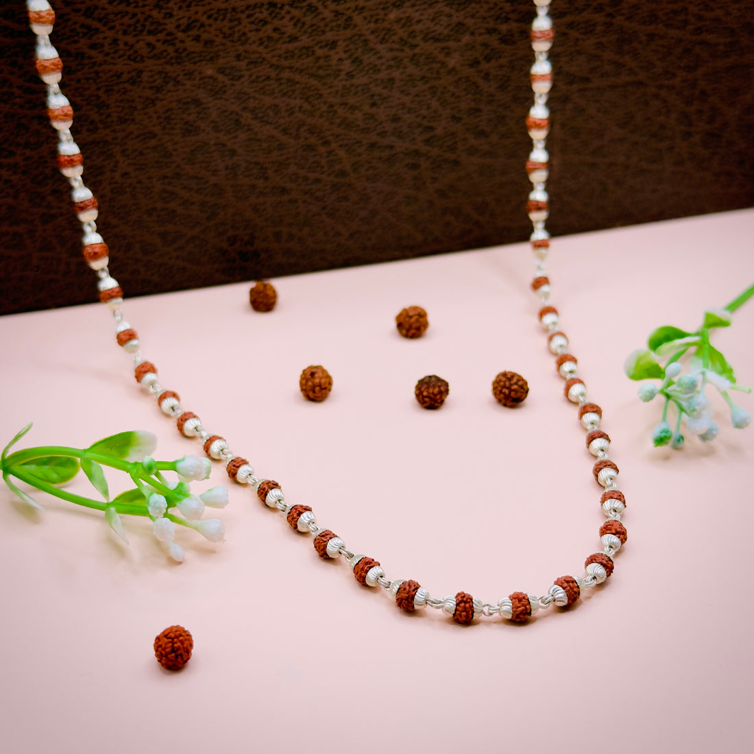 Handcrafted Silver Rudraksha Mala