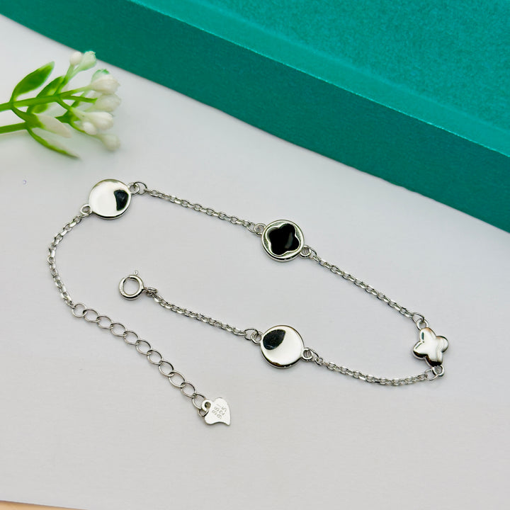 925 Sterling Silver Enamel Charm Bracelet for Women