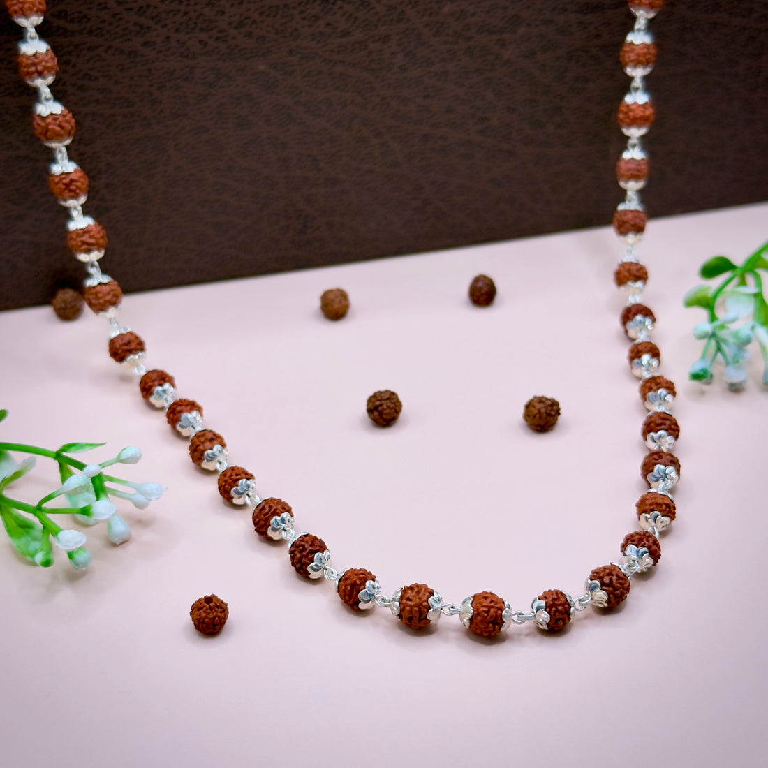 Handcrafted Silver Rudraksha Mala
