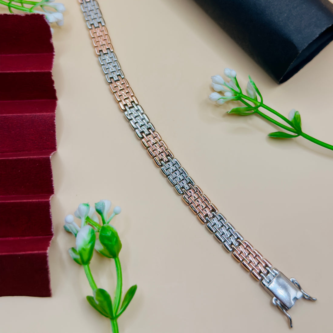925 Silver Dual-Tone Designer Bracelet