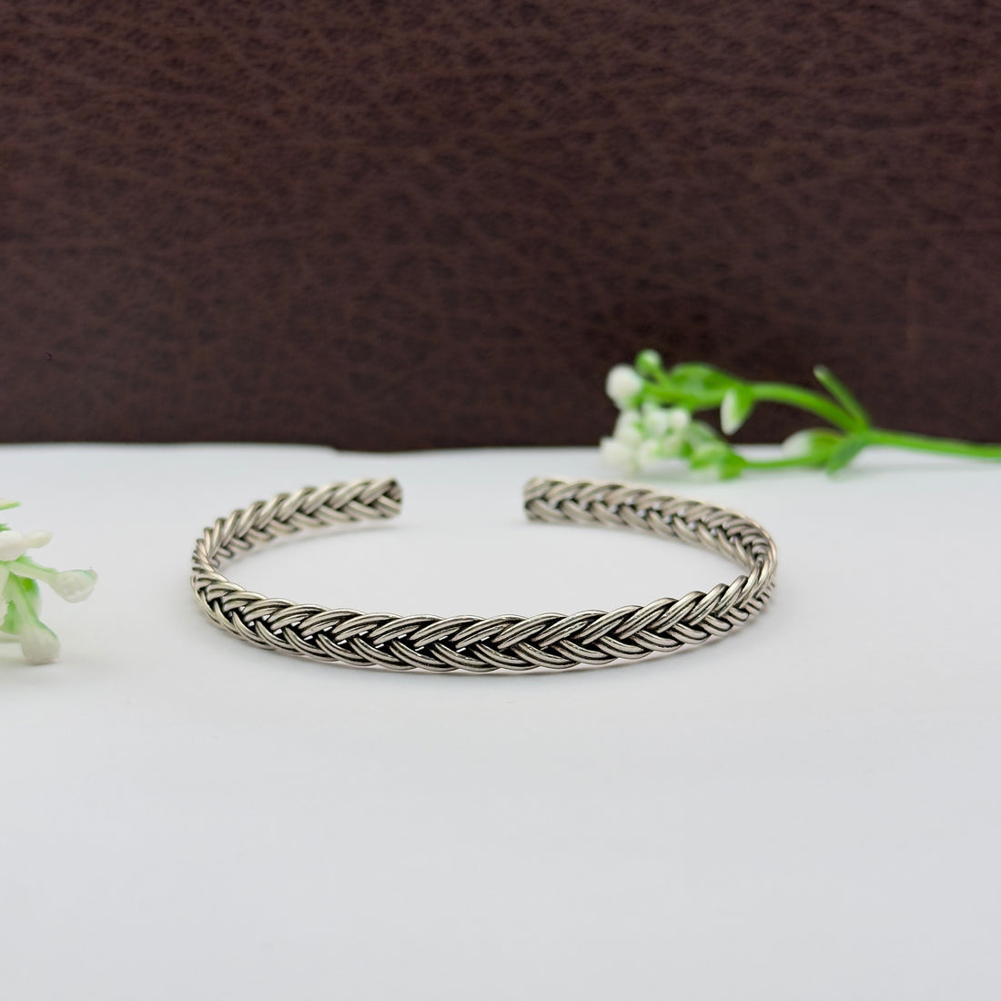 Handcrafted Braided 925 Silver Kada