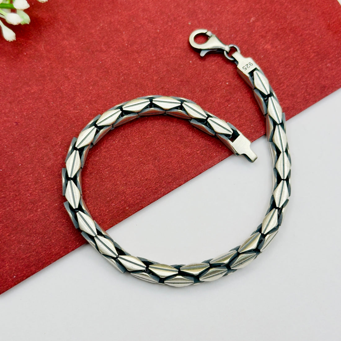 Handcrafted 925 Silver Bold Link Bracelet