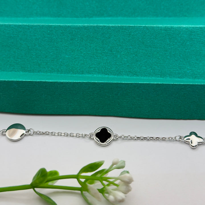 925 Sterling Silver Enamel Charm Bracelet for Women
