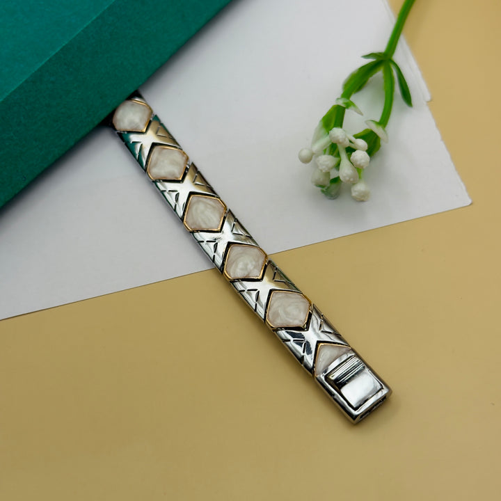 Mother of Pearl & Silver Designer Bracelet