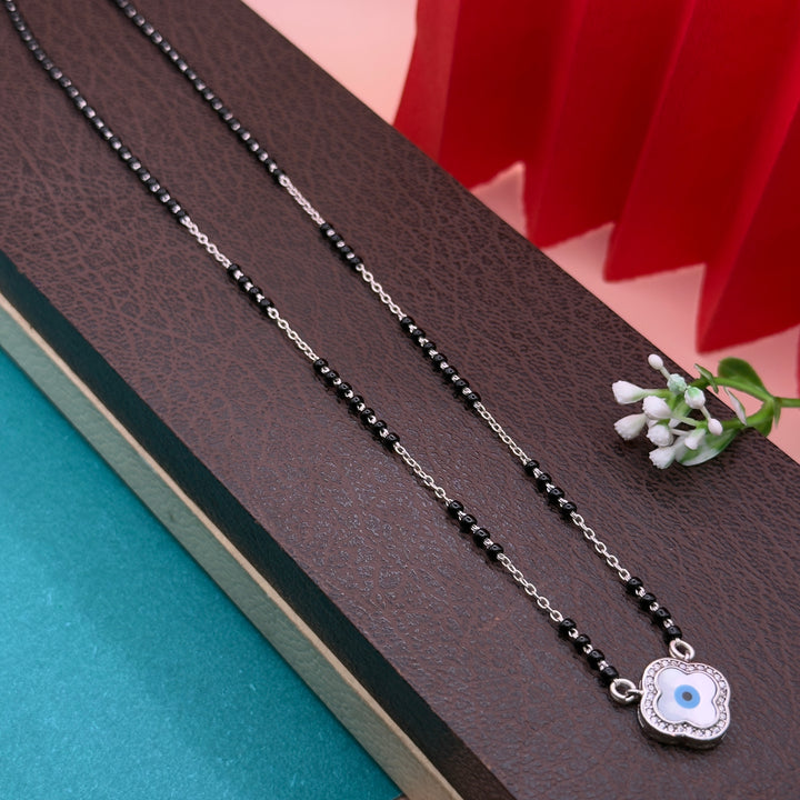925 Silver Evil Eye Mangalsutra – Black Beads Chain