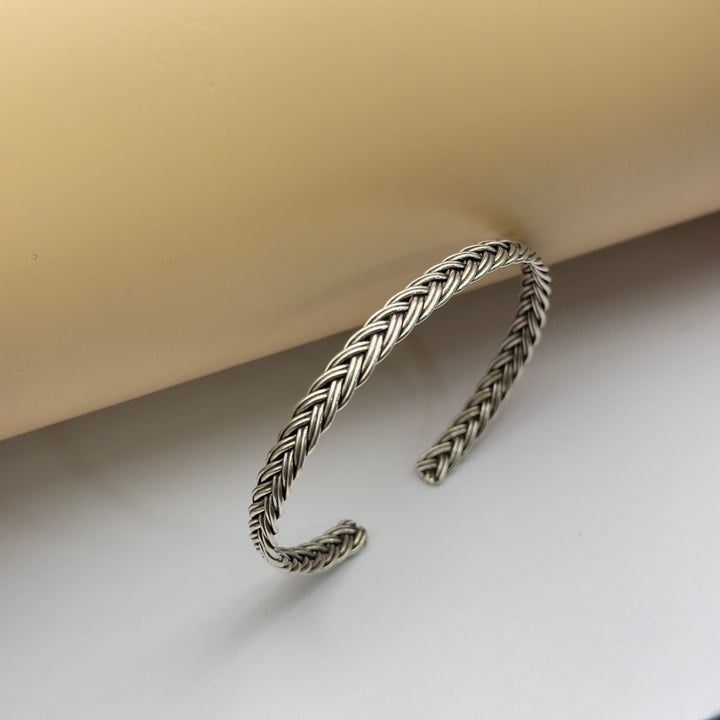 Handcrafted Braided 925 Silver Kada