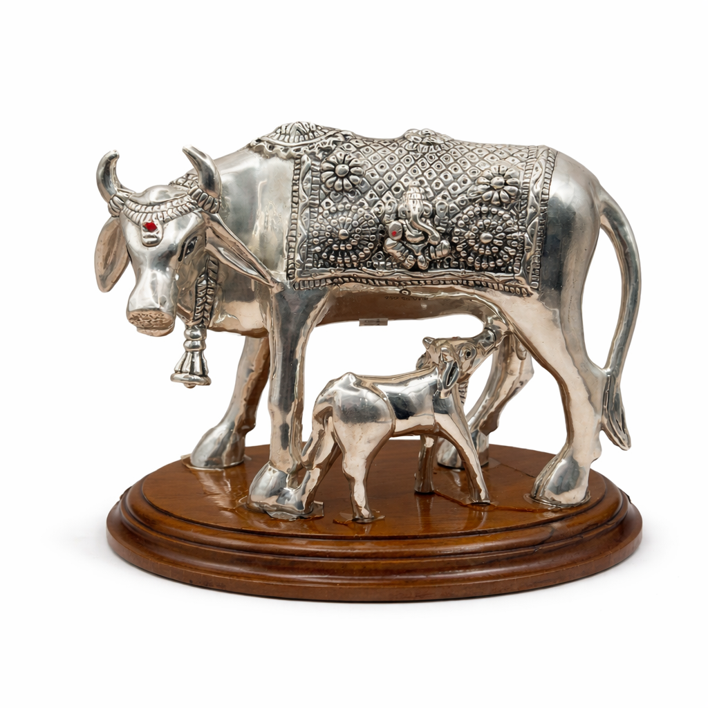 999 Pure Silver Kamdhenu Cow.