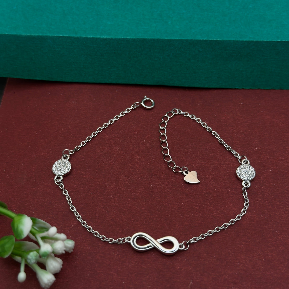 925 Silver Infinity Charm Bracelet