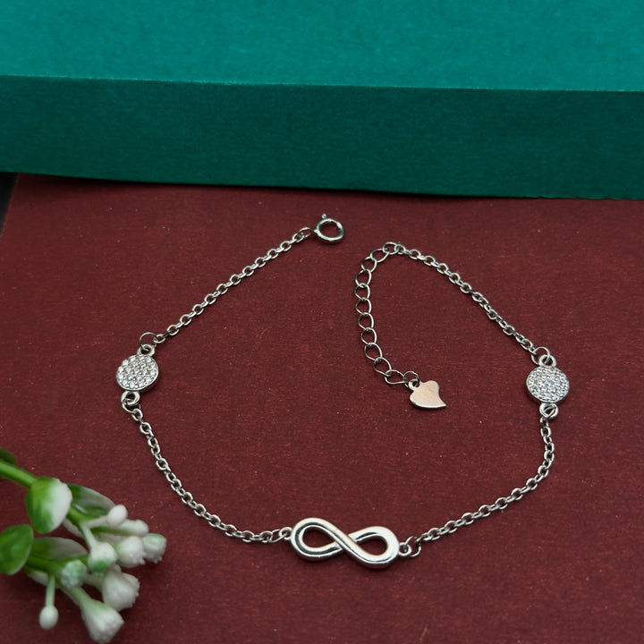 925 Silver Infinity Charm Bracelet