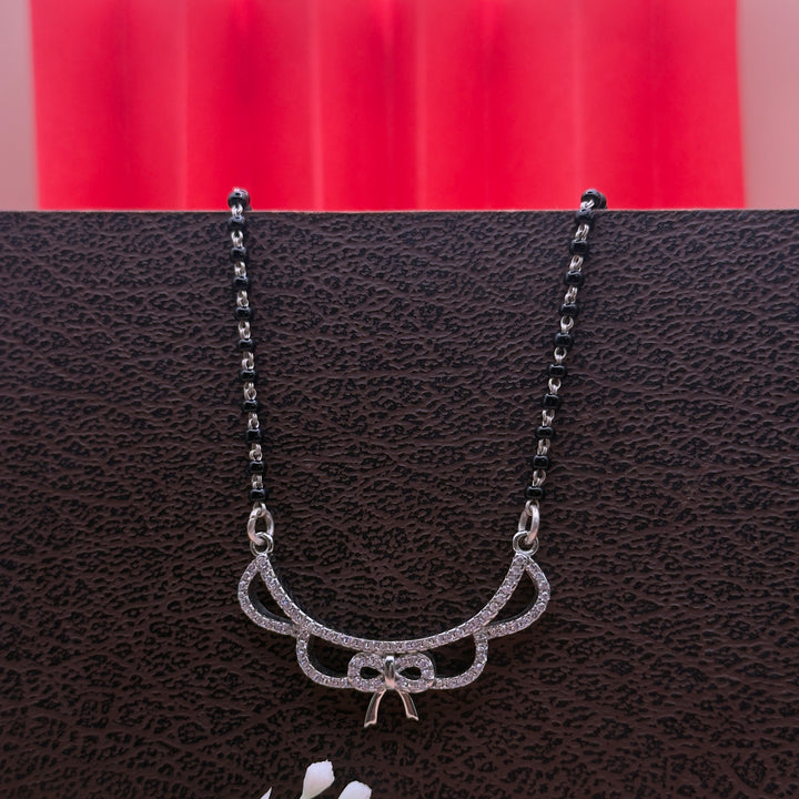 925Silver CZ Infinity Design Mangalsutra.