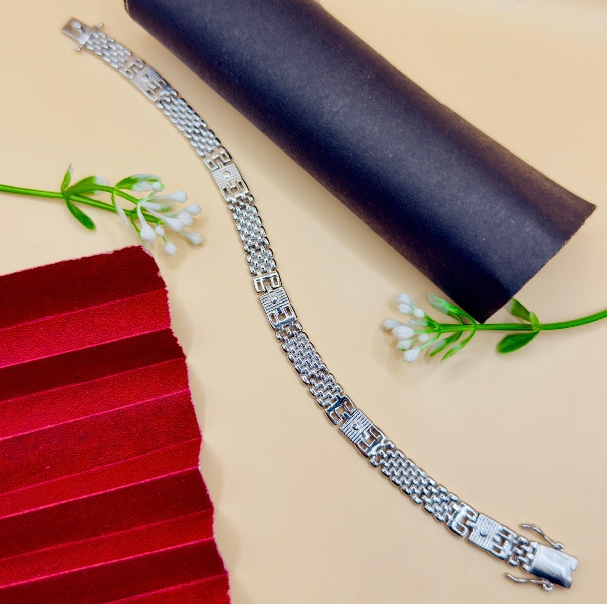 925 Silver Men’s Designer Chain Bracelet